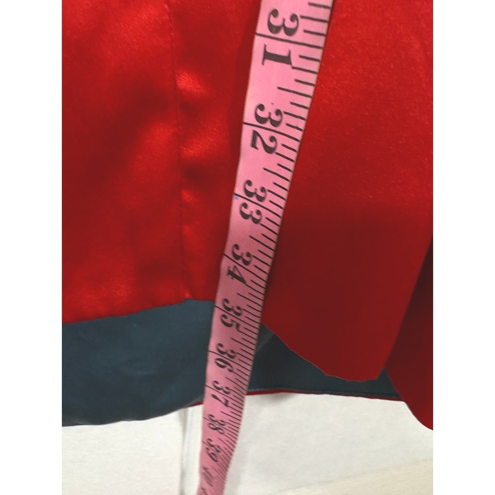 Natori Robe Black Red Blue Embroidered Phoenix Floral Satin Kimono V80940 Small - Picture 10 of 10